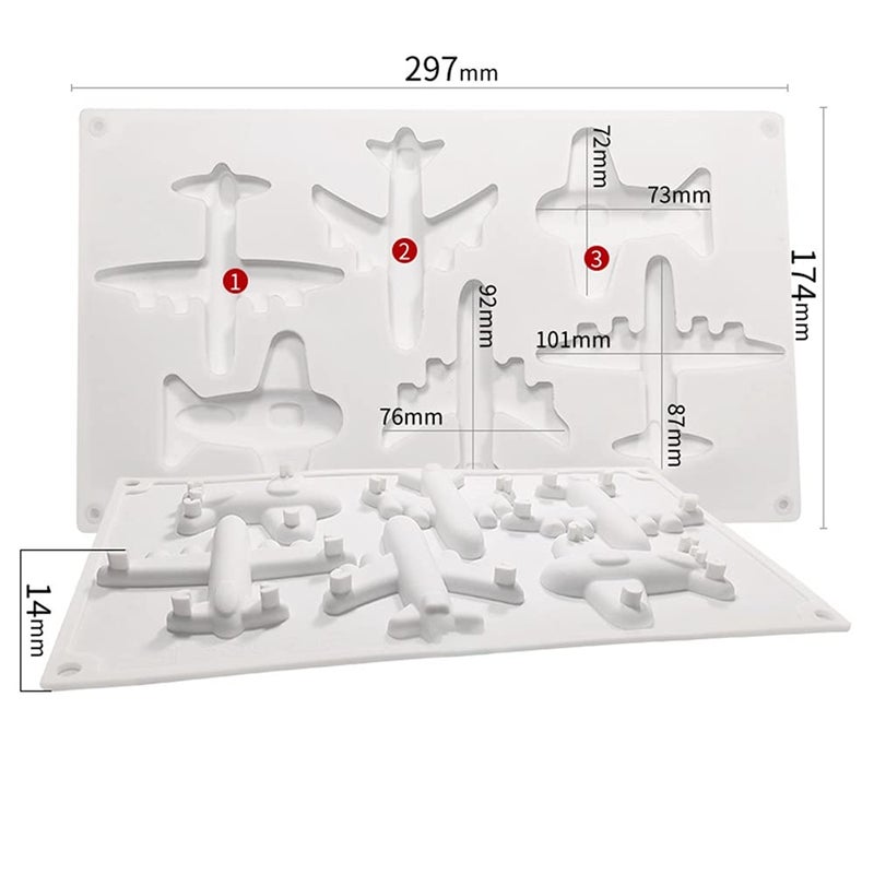 TUKE Airplane Silicone Mold DIY Party Cupcake Topper Fondant Cake Decorating Tools Candy Clay Chocolate Gumpaste Molds 1PCS - Image 2